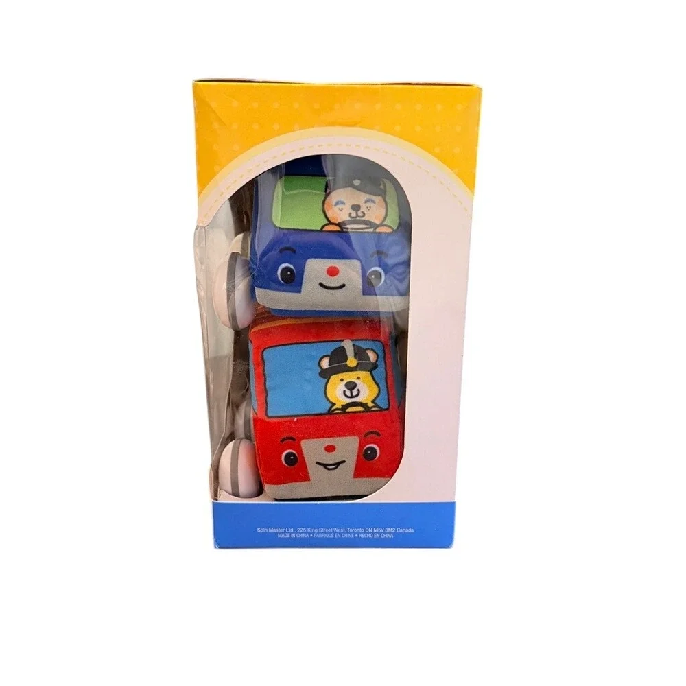 Melissa & Doug Ks Kids Pull-Back Town Vehicles‎ Soft Toy Set 4 Piece 9m+ NEW